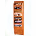 Latestluxury Cascade 7 Pocket Magazine Rack - Black, Light Oak & Medium Oak LA3959192